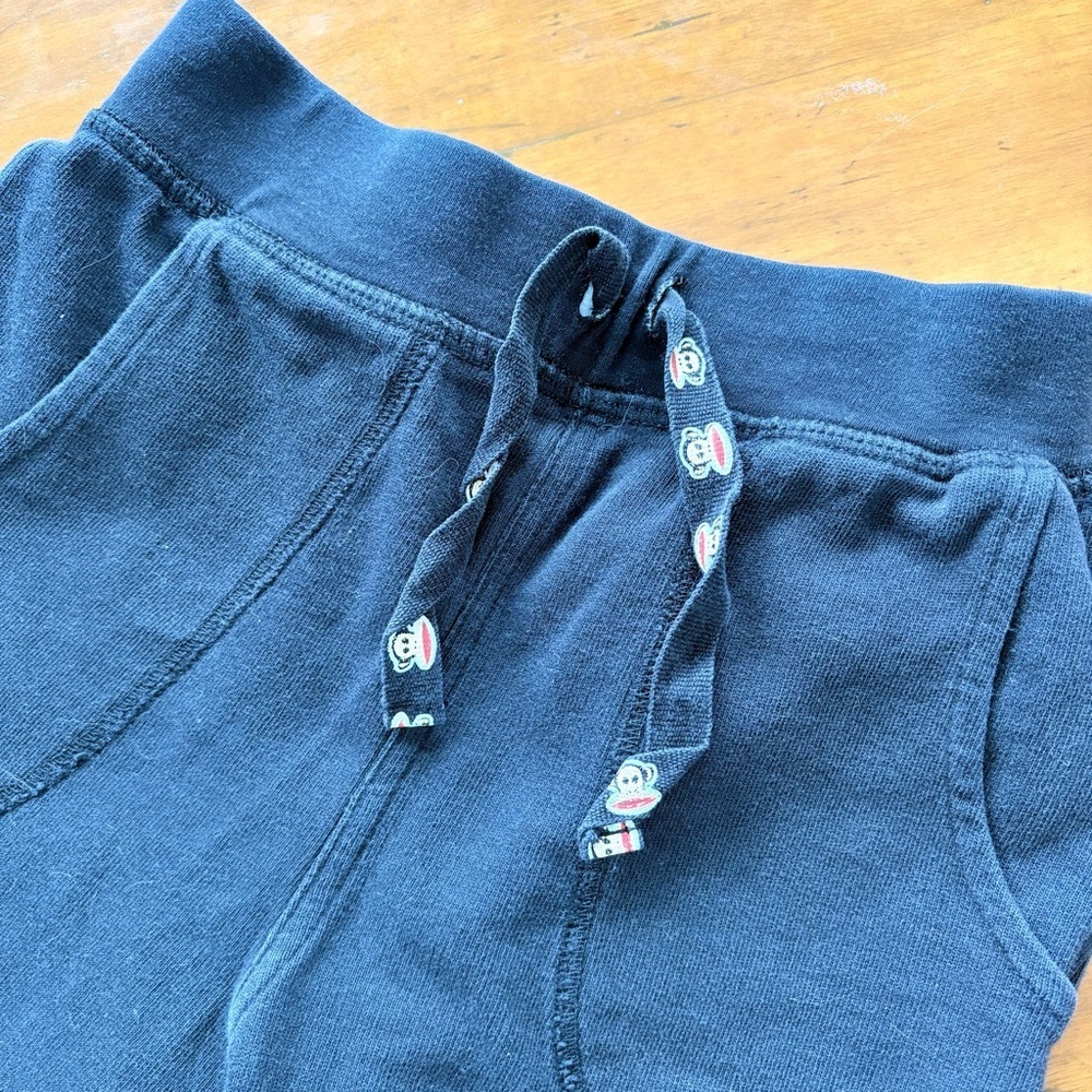 Vintage Kids Y2K 2010 Paul Frank Black Sweatpant Shorts Size 5T - Picture 3 of 6